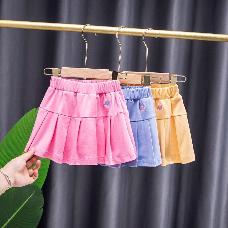 女童夏季漂亮百搭百褶裙裤儿童纯棉裙子带安全裤中小童薄款半身裙,淘宝优惠券,粉丝福利购,淘宝优惠卷