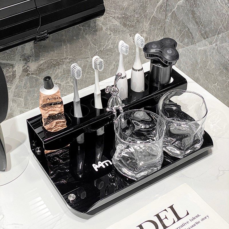 轻奢牙刷牙杯置物架浴室牙膏洗漱杯收纳架2023新款高档漱口杯套装,淘宝优惠券,粉丝福利购,淘宝优惠卷