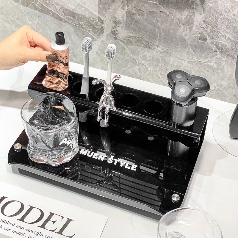 轻奢牙刷牙杯置物架浴室牙膏洗漱杯收纳架2023新款高档漱口杯套装,淘宝优惠券,粉丝福利购,淘宝优惠卷