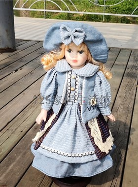 美屋家居办公室装饰俄罗斯陶瓷洋娃娃情人节送女朋友生日萌娃礼品