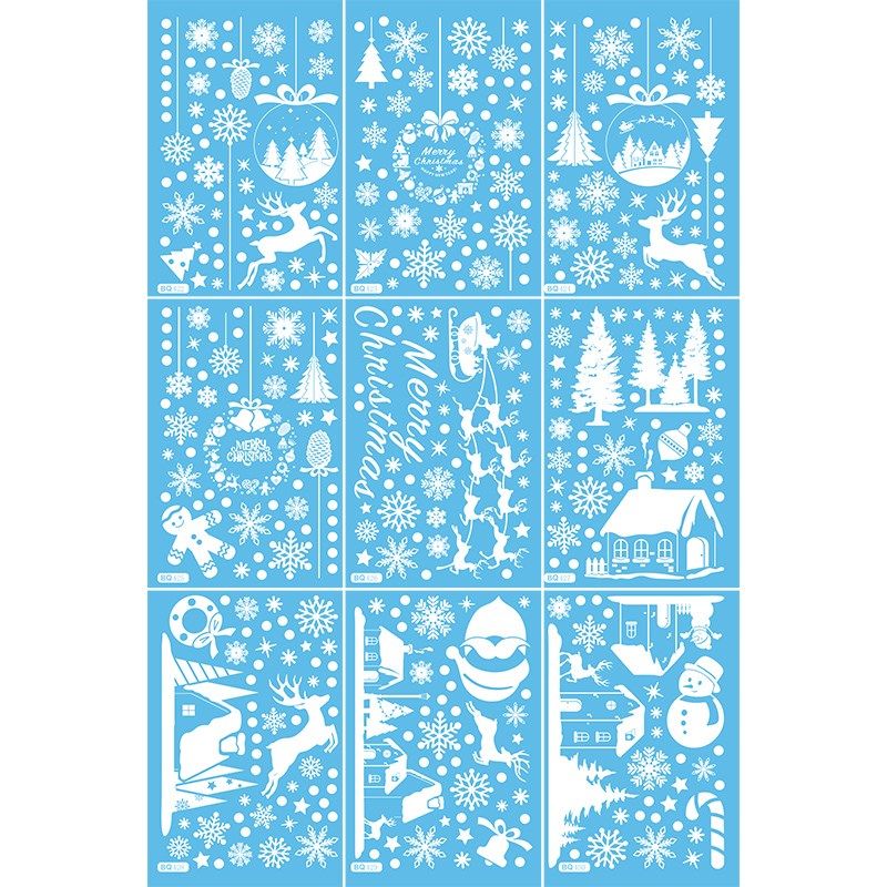 圣诞节装饰白色麋鹿雪花姜饼人圣诞树贴纸卧室店铺玻璃窗贴静电贴,淘宝优惠券,粉丝福利购,淘宝优惠卷