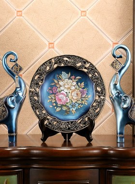 欧式大象摆件招财象乔迁新居礼品客厅玄关酒柜装饰品开业结婚礼品