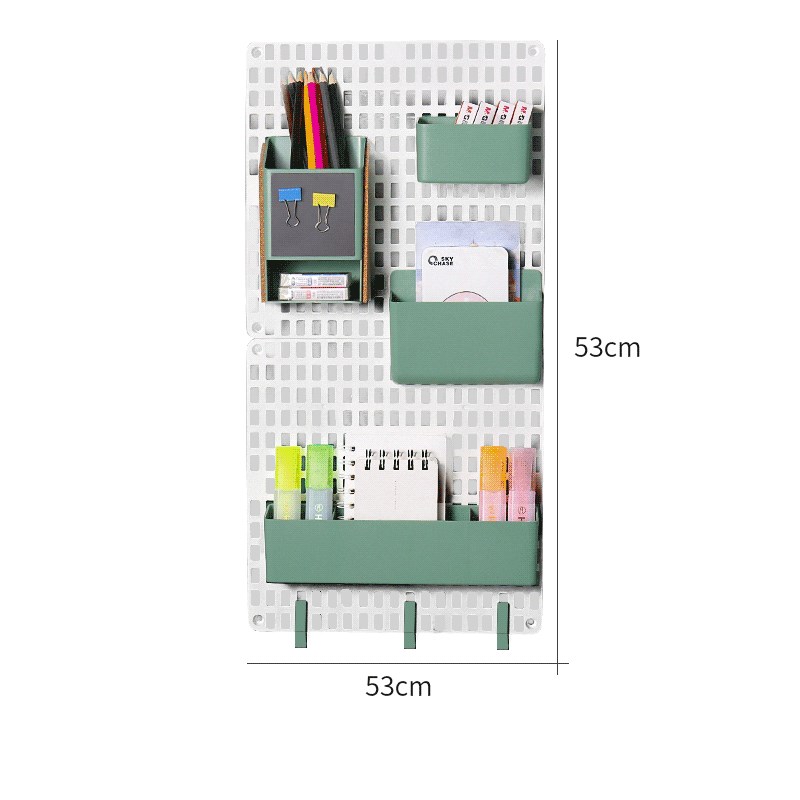 Perforated board storage rack student dormitory desk y side punch-free wall hook home kitchen storage and organization