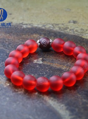 古法老琉璃手串佛珠手链单圈男女款通用禅意念珠饰品中国风礼物