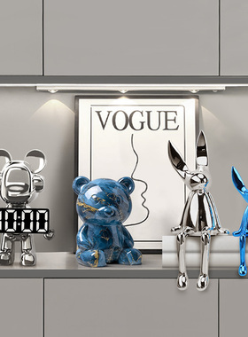 儿童存钱筒摆件创意存钱公仔现代轻奢客厅酒柜电视柜装饰品