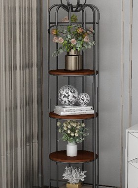 北欧鸟笼花架客厅置物架转角落地多层收纳架化妆品店铺橱窗展示架