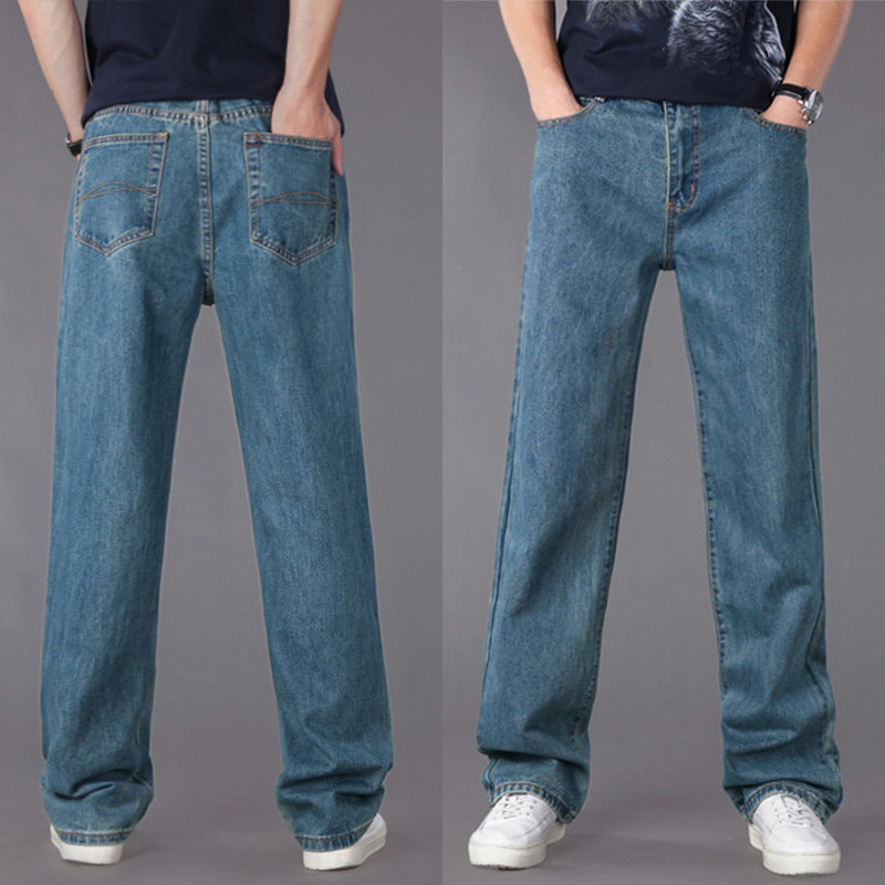 牛仔裤男款春夏薄款男士长裤子加肥加大码宽松阔腿裤男装直筒下装,淘宝优惠券,粉丝福利购,淘宝优惠卷