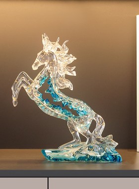 轻奢玄关马摆件家居客厅办公室马到成功招财装饰店铺乔迁开业礼物