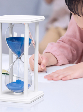 沙漏摆件创意流沙瓶60分钟30半小时间个性生日礼物木质漏斗计时器