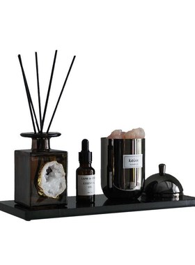 样板间香薰香氛托盘摆件酒店浴室饰品搭配套装洗手台面乳液瓶组合