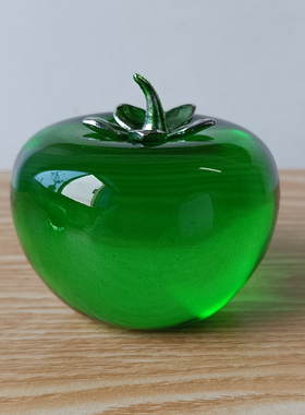 创意水果装饰小摆件水晶玻璃番茄简约桌面车载车内生日节日送礼