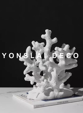 现代简约白色树脂创意艺术软装饰品家居K样板房间玄关柜桌面摆件