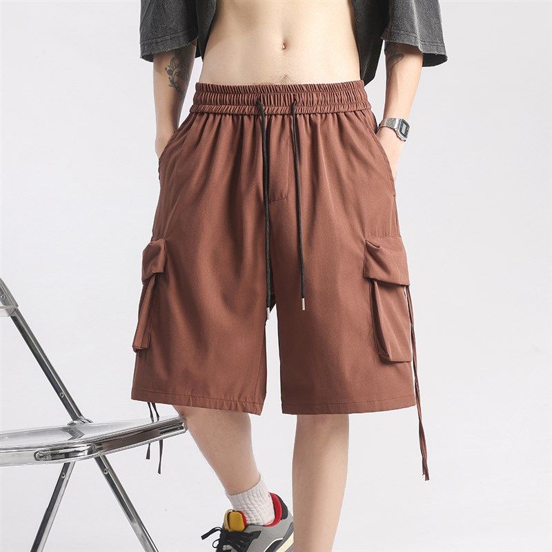 当潮马新款夏季裤子工装五分裤男港风宽松直筒休闲短裤潮流运动,淘宝优惠券,粉丝福利购,淘宝优惠卷