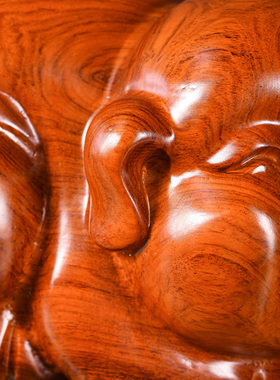 花梨实木质生肖猪雕刻摆件家居客厅办公室摆设装饰黑檀工艺品送礼