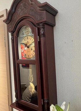 特大号机械大挂钟整点报时上链发条挂钟客厅老式欧式钟表纯铜