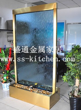 室内流水摆d件 客厅屏风隔断 风水帘水幕墙 新房结婚礼物