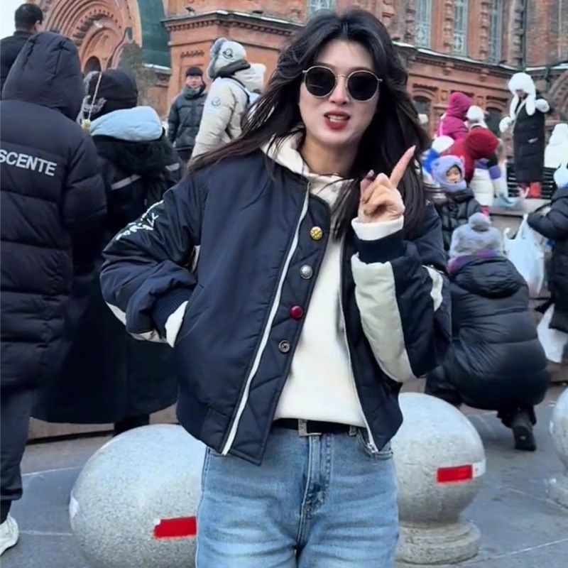 棒球服外套女短款春季2025新款韩版刺绣宽松高级感小个子上衣夹克,淘宝优惠券,粉丝福利购,淘宝优惠卷