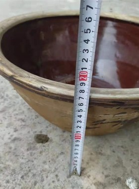 民俗怀旧老物件陶瓷盆老面u盆老咸菜缸米缸储物缸老货旧货装饰摆
