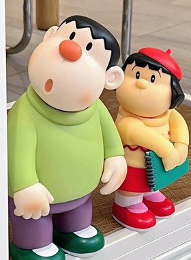 胖虎小摆件歪头桌面装饰客厅玄关饰品电视柜办公室小摆件家居手办