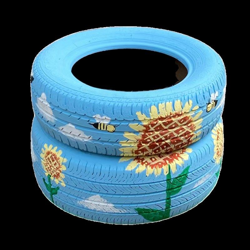 庭院花园种植花盆种植槽DIY轮胎彩绘改造花坛户外花园装饰摆件,淘宝优惠券,粉丝福利购,淘宝优惠卷