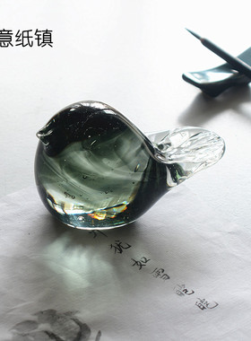纯手工玻璃小鸟琉璃摆件工艺品家居摆设小饰品情人节礼品创意纸镇