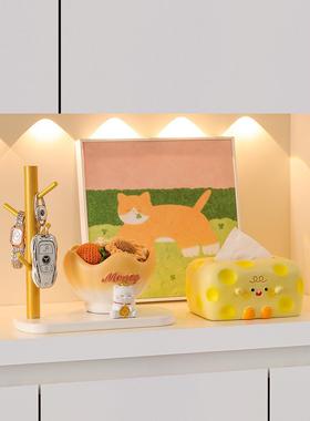 招财猫钥匙收纳玄关摆件入户门客厅家居鞋柜电视柜装饰品乔迁礼物