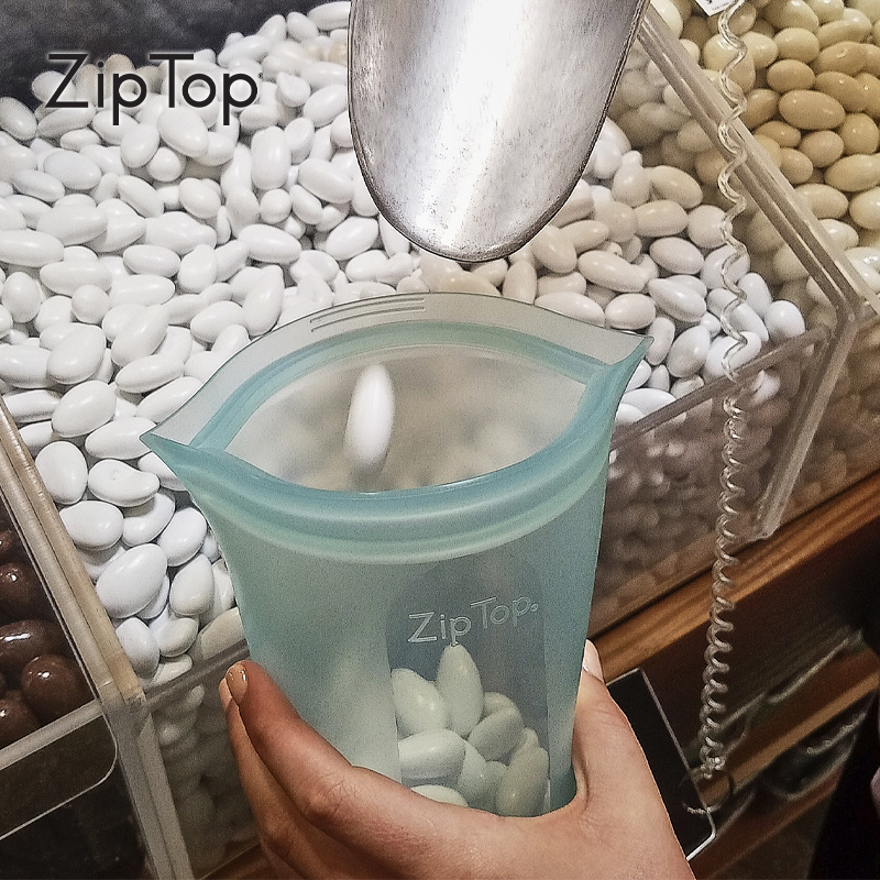 旗舰店 ziptop硅胶杯折叠食品水果零食袋便携随手水杯+吸管组合 - 图1