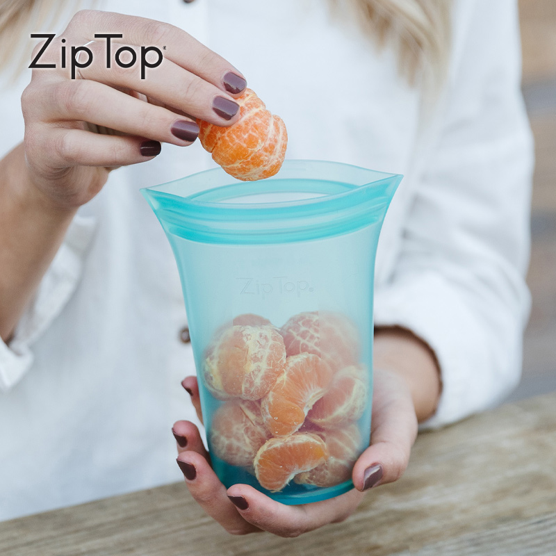 旗舰店 ziptop硅胶杯折叠食品水果零食袋便携随手水杯+吸管组合 - 图3