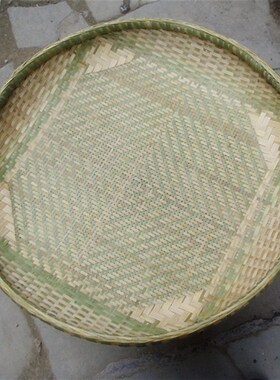 全竹子米筛油菜筛粉末筛糠筛竹编制品传统家用手工有竹筛子晾晒
