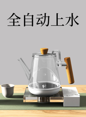 自动上水玻璃电热水壶水晶涌泉注水恒温工夫泡茶专用烧煮茶乐自在