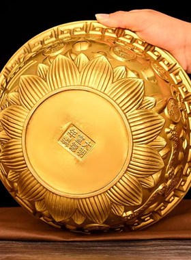 铜聚宝盆摆件招財玄关铜盆聚財家居客厅店铺洒柜礼品铜的聚宝盆纯