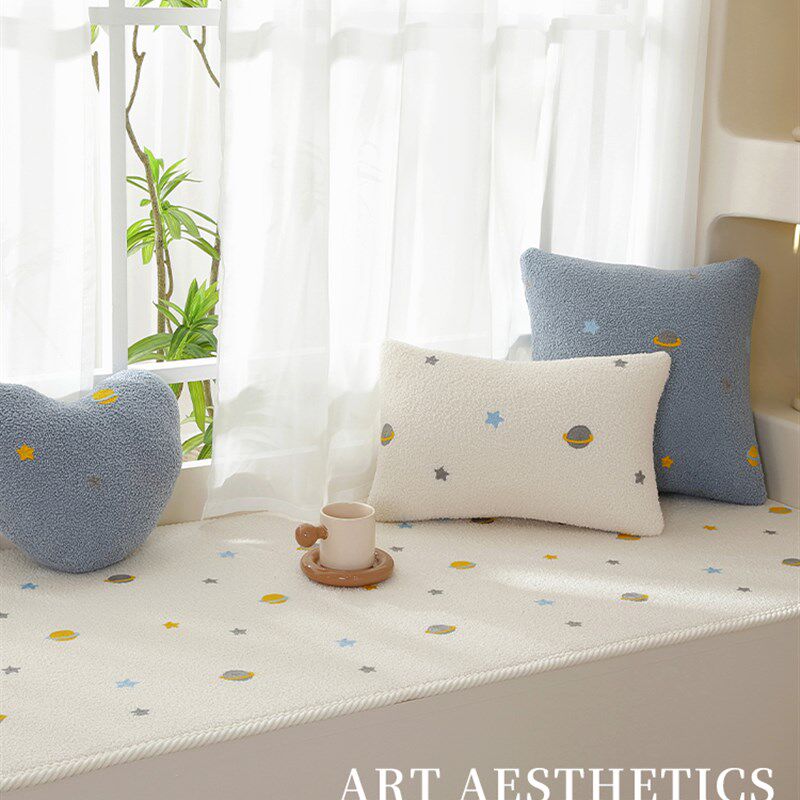 Bay window mat, window sill e-cushion, universal blanket for all seasons, new children's romantic cartoon cushion, custom-made internet celebrity balcony mat