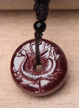 五行缺火补火喜火卦离为火卦吊坠朱砂朱雀挂件男女红色属火项链