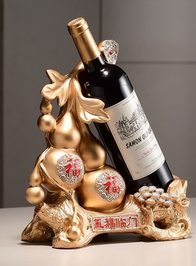 葫芦福子摆件斜放葡萄酒架酒店酒馆酒柜装饰摆件红置放架收纳架子