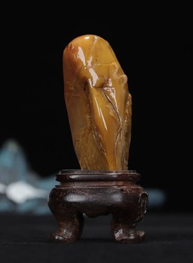 《访友图》昌化田黄石 书t房桌面摆件 送亲友老师礼品 端午节礼物