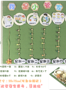 幼儿园黑板报环境布置环创装饰材料家园系创意值日生题墙