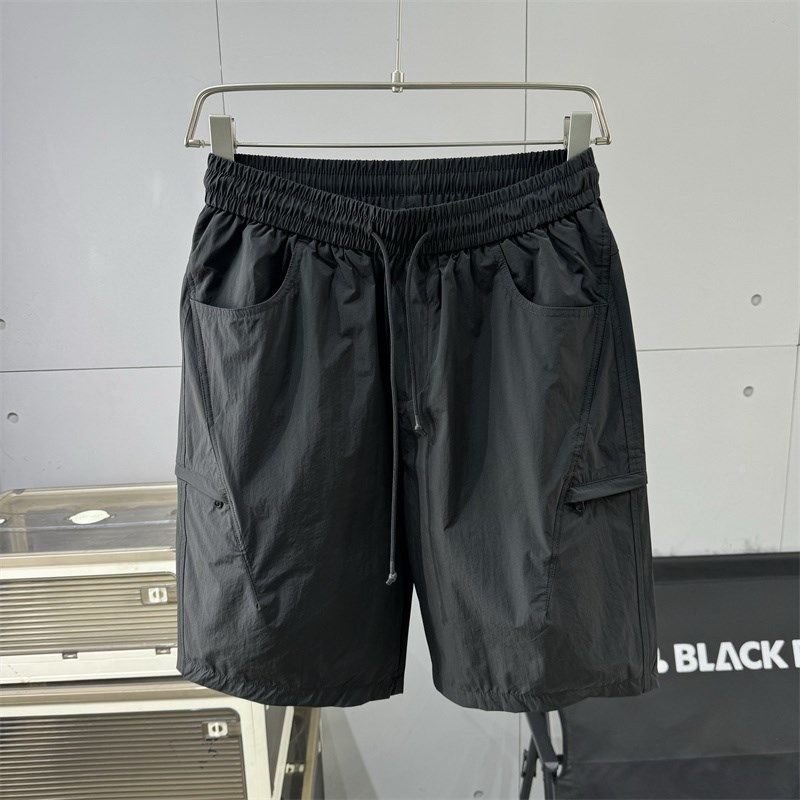 夏季薄款松紧腰短裤男立体剪裁纯色百搭沙滩裤时尚帅气速干五分裤,淘宝优惠券,粉丝福利购,淘宝优惠卷