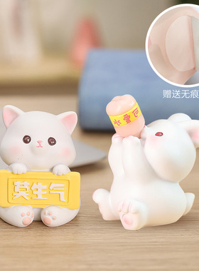 莫生气解压小猪办公室装饰摆件动