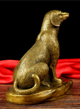 纯铜狗摆件 家居装饰品摆设 招财旺家狗 十二生肖狗工艺品