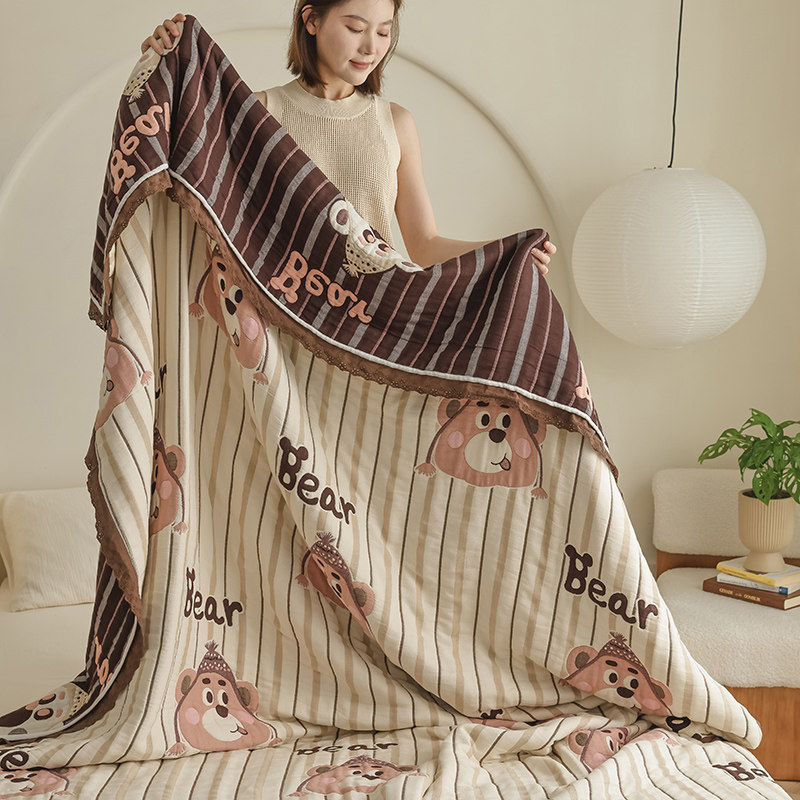 十层纱布毯毛巾被全棉春秋冬季加厚泡芙被子单双人纯棉婴儿童盖毯,淘宝优惠券,粉丝福利购,淘宝优惠卷