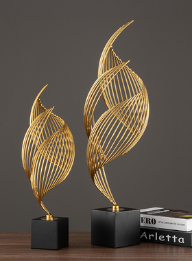 创意几何轻奢艺术摆件家居饰品简约玄关办公室客厅书房工艺装饰品