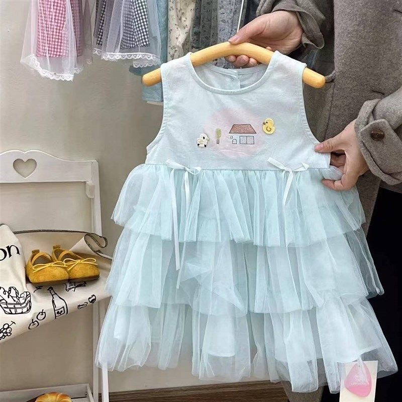 女童连衣裙夏装2025新款洋气儿童无袖夏季宝宝公主裙子生日礼服,淘宝优惠券,粉丝福利购,淘宝优惠卷