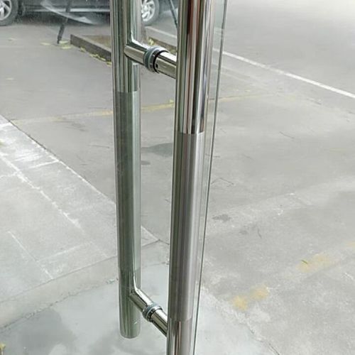 加厚玻璃门把手拉手中式大拉手大门圆形现代推拉门拉丝 - 图1