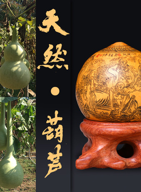 葫芦天然文玩手把件手捻针刺鸡蛋绘画精品小转印小葫芦烙画