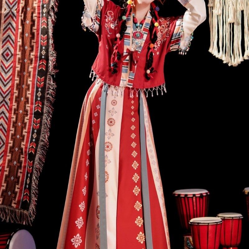 大码汉服女胖mm唐制汉元素交领齐腰唐褙子日常改良夏季魏晋风套装,淘宝优惠券,粉丝福利购,淘宝优惠卷