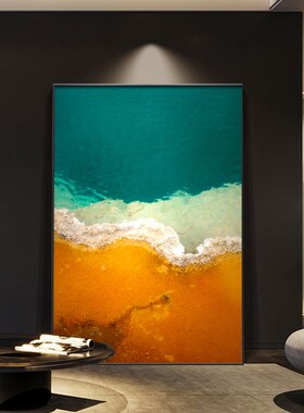 大海沙发背景墙装饰画落地画抽象客厅挂画高级感玄关壁画现代