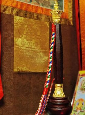 格实木底座高115cm萨尔王权杖木头.约底座