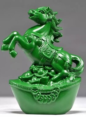 黑檀木实木雕马摆件中式马到成功工艺品办公室桌装饰家居酒柜摆设