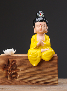 创意精品陶瓷如来观音佛像家居饰品新中式客厅玄关电视柜家居摆件