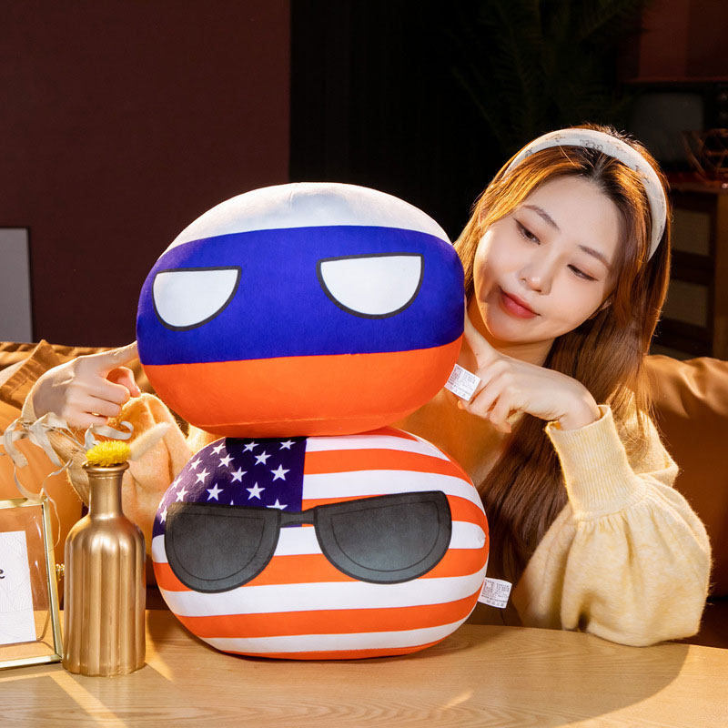 可爱波兰球国家球团子抱枕靠垫苏联跳跳球沙发靠垫动漫周边挂件,淘宝优惠券,粉丝福利购,淘宝优惠卷